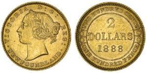 2 Dollaro Canada Oro Vittoria (1819 - 1901)