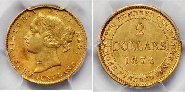 2 Dollaro Canada Oro Vittoria (1819 - 1901)