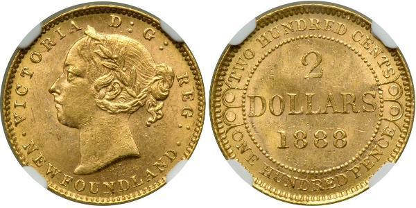 2 Dollaro Canada Oro Vittoria (1819 - 1901)