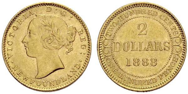 2 Dollaro Regno Unito di Gran Bretagna e Irlanda (1801-1922) Oro Vittoria (1819 - 1901)