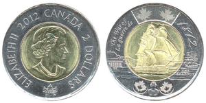 2 Dollaro Canada Ottone Elisabetta II (1926-2022)