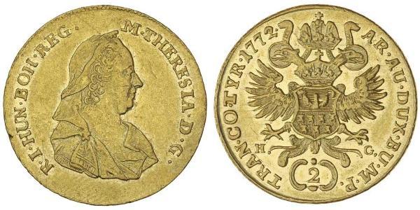 2 Ducat Heiliges Römisches Reich (962-1806) Gold Maria Theresa of Austria (1717 - 1780)