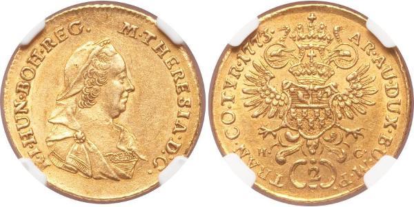 2 Ducat Heiliges Römisches Reich (962-1806) Gold Maria Theresa of Austria (1717 - 1780)