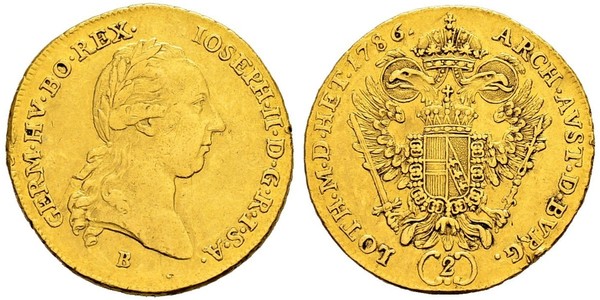 2 Ducat Heiliges Römisches Reich (962-1806) Gold Joseph II, Holy Roman Emperor  (1741 - 1790)