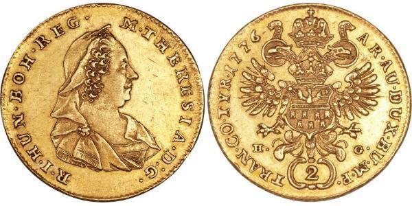 2 Ducat Heiliges Römisches Reich (962-1806) Gold Maria Theresa of Austria (1717 - 1780)