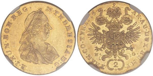 2 Ducat Heiliges Römisches Reich (962-1806) Gold Maria Theresa of Austria (1717 - 1780)