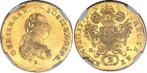 2 Ducat Holy Roman Empire (962-1806) Gold Joseph II, Holy Roman Emperor  (1741 - 1790)