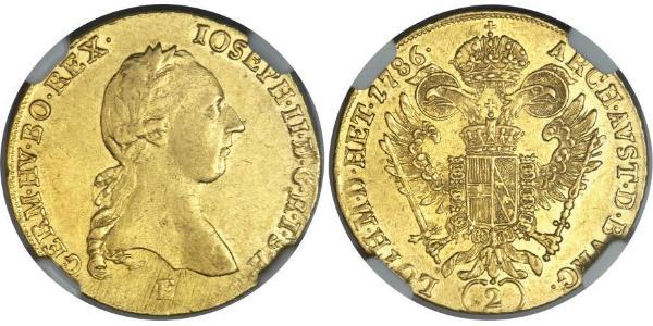 2 Ducat Holy Roman Empire (962-1806) Gold Joseph II, Holy Roman Emperor  (1741 - 1790)