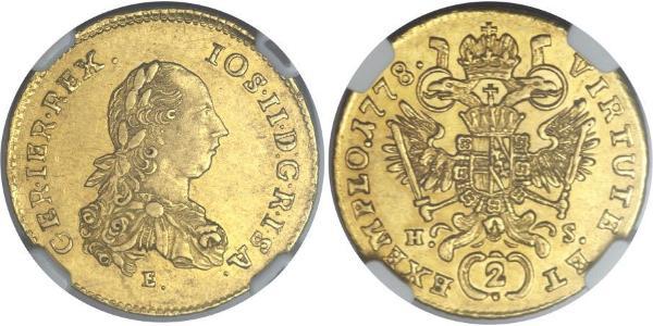 2 Ducat Holy Roman Empire (962-1806) Gold Joseph II, Holy Roman Emperor  (1741 - 1790)