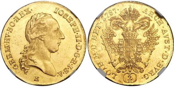 2 Ducat Holy Roman Empire (962-1806) Gold Joseph II, Holy Roman Emperor  (1741 - 1790)