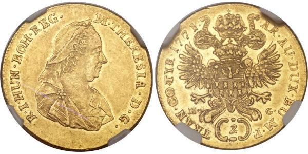 2 Ducat Holy Roman Empire (962-1806) Gold Maria Theresa of Austria (1717 - 1780)
