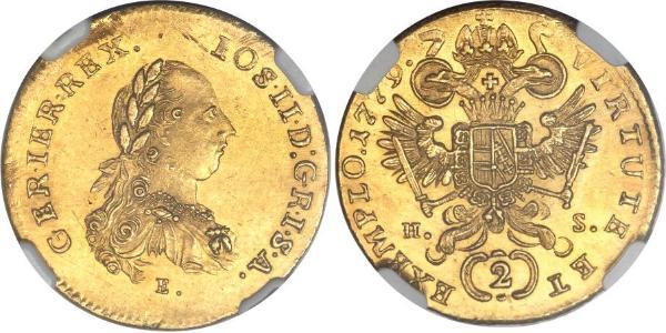 2 Ducat Holy Roman Empire (962-1806) Gold Joseph II, Holy Roman Emperor  (1741 - 1790)