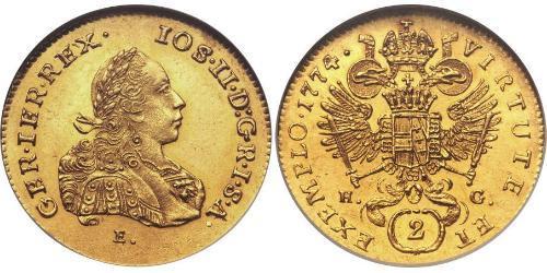 2 Ducat Principality of Transylvania (1571-1711) / Holy Roman Empire (962-1806) Gold Joseph II, Holy Roman Emperor  (1741 - 1790)