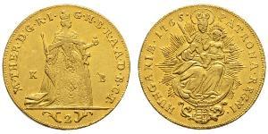 2 Ducat Royaume de Hongrie (1000-1918) Or Maria Theresa of Austria (1717 - 1780)