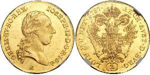 2 Ducat Saint-Empire romain germanique (962-1806) Or Joseph II, Holy Roman Emperor  (1741 - 1790)