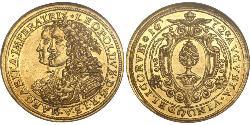 2 Ducat Augusta (Germania) (1276 - 1803) Oro Leopoldo I d