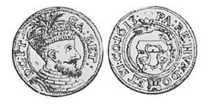 2 Ducat Principality of Transylvania (1571-1711) Oro Gabriel Bethlen, Príncipe de Transilvania (1580-1629)