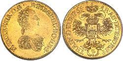 2 Ducat Principality of Transylvania (1571-1711) / Sacro Imperio Romano (962-1806) Oro Maria Theresa of Austria (1717 - 1780)