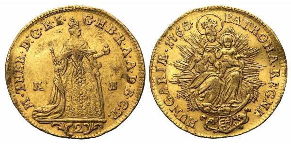 2 Ducat Reino de Hungría (1000-1918) Oro Maria Theresa of Austria (1717 - 1780)