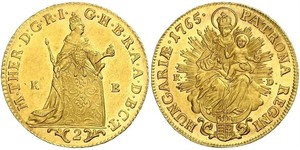 2 Ducat 匈牙利王国 金 玛丽亚·特蕾西亚 (1717 - 1780)