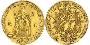 2 Ducat 匈牙利王国 金 玛丽亚·特蕾西亚 (1717 - 1780)