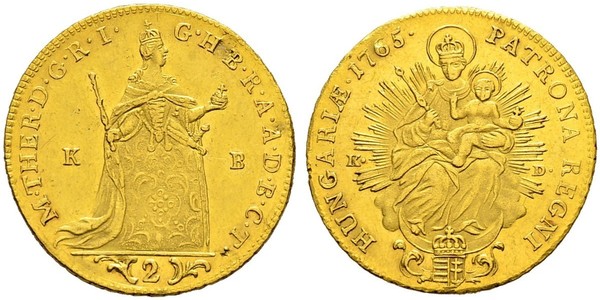 2 Ducat 匈牙利王国 金 玛丽亚·特蕾西亚 (1717 - 1780)