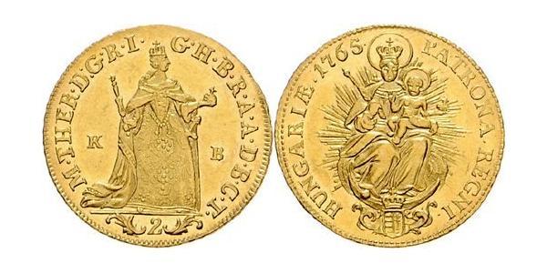 2 Ducat 匈牙利王国 金 玛丽亚·特蕾西亚 (1717 - 1780)
