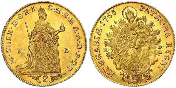 2 Ducat 匈牙利王国 金 玛丽亚·特蕾西亚 (1717 - 1780)