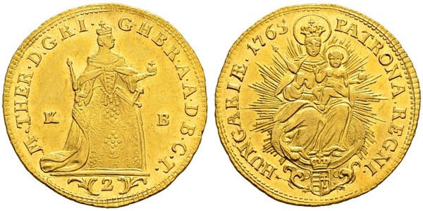 2 Ducat 匈牙利王国 金 玛丽亚·特蕾西亚 (1717 - 1780)