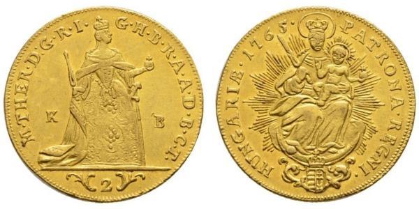 2 Ducat 匈牙利王国 金 玛丽亚·特蕾西亚 (1717 - 1780)