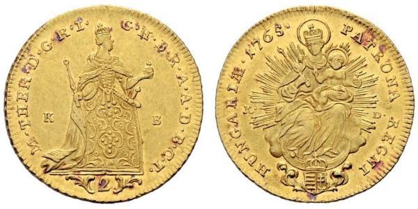 2 Ducat 匈牙利王国 金 玛丽亚·特蕾西亚 (1717 - 1780)