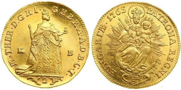 2 Ducat 匈牙利王国 金 玛丽亚·特蕾西亚 (1717 - 1780)