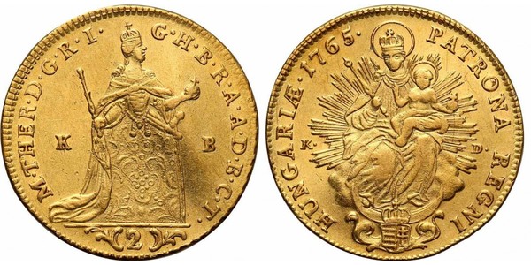 2 Ducat 匈牙利王国 金 玛丽亚·特蕾西亚 (1717 - 1780)