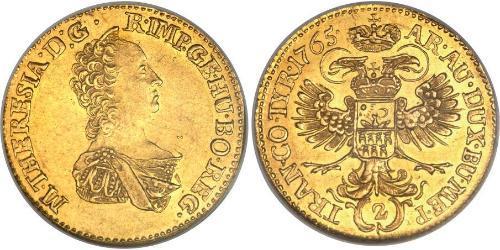 2 Ducat 外西凡尼亞公國 (鄂圖曼帝國) (1570 - 1711) / 神圣罗马帝国 (962 - 1806) 金 玛丽亚·特蕾西亚 (1717 - 1780)