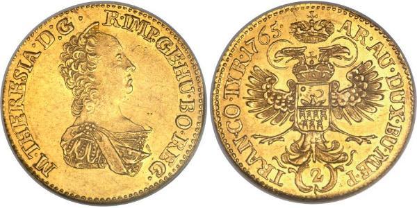 2 Ducat 外西凡尼亞公國 (鄂圖曼帝國) (1570 - 1711) / 神圣罗马帝国 (962 - 1806) 金 玛丽亚·特蕾西亚 (1717 - 1780)