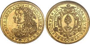 2 Ducat 奥格斯堡 (1276 - 1803 Augsburg) 金 利奥波德一世 (神圣罗马帝国)(1640-1705)