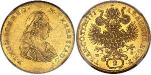 2 Ducat 神圣罗马帝国 (962 - 1806) 金 玛丽亚·特蕾西亚 (1717 - 1780)