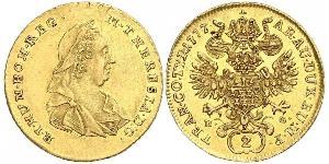 2 Ducat 神圣罗马帝国 (962 - 1806) 金 玛丽亚·特蕾西亚 (1717 - 1780)