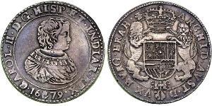 2 Ducaton Repubblica delle Sette Province Unite (1581 - 1795) Argento Carlo II (1630-1685)