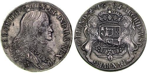 2 Ducaton Repubblica delle Sette Province Unite (1581 - 1795) Argento Carlo II di Spagna (1661-1700)