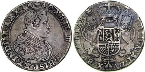 2 Ducaton Provincias Unidas de los Países Bajos (1581 - 1795) Plata Felipe IV de España (1605 -1665)