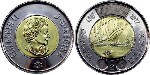 2 Dólar Canadá Latón Isabel II (1926-2022)