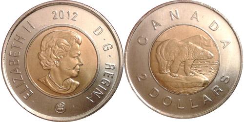 2 Dólar Canadá Níquel Isabel II (1926-2022)