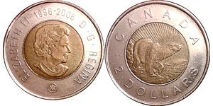 2 Dólar Canadá Níquel/Bronce Isabel II (1926-2022)