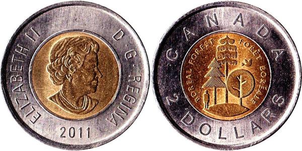 2 Dólar Canadá Níquel/Bronce Isabel II (1926-2022)