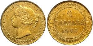 2 Dólar Canadá Oro Victoria (1819 - 1901)