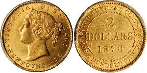 2 Dólar Canadá Oro Victoria (1819 - 1901)