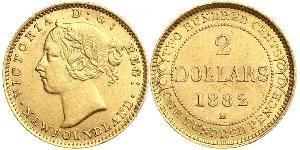 2 Dólar Reino Unido de Gran Bretaña e Irlanda (1801-1922) Oro Victoria (1819 - 1901)