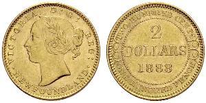 2 Dólar Reino Unido de Gran Bretaña e Irlanda (1801-1922) Oro Victoria (1819 - 1901)