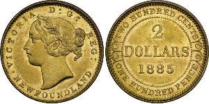 2 Dólar Reino Unido de Gran Bretaña e Irlanda (1801-1922) Oro Victoria (1819 - 1901)